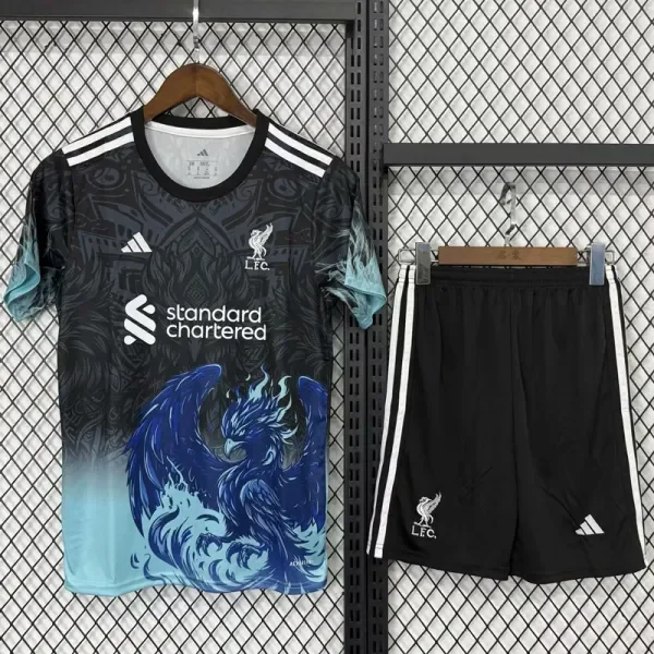 2025-26 Liverpool Black Blue Special Edition Kids Training