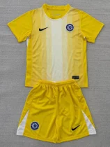 Chelsea  Yellow Goalkeeper Kids Soccer Jersey 2025/26