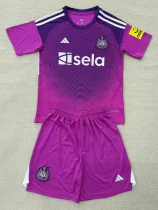 2025-26 Newcastle Purple Goalkeeper Kids Soccer Jersey