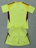 2025-26 Aston Villa Yellow Goalkeeper Kids Soccer Jersey