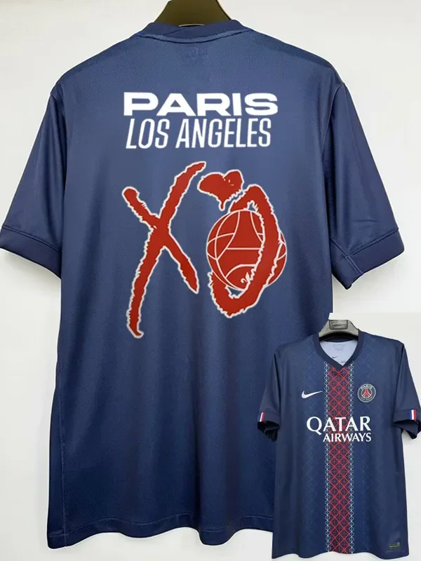 2025-26 PSG Home Print Paris Los Angeles XO Fans Soccer jersey