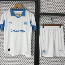 2025-26 Marseille Home Kids Soccer Jersey
