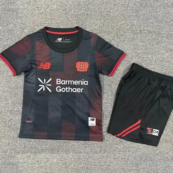 2025-26 LeverKusen Black Kids Soccer Jersey