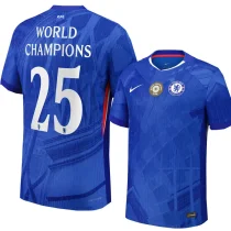 25-26 Chelsea Home Print World Champions #25 Fans Soccer Jersey