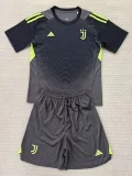 25-26 Juventus Black GoalKeeper Kids Soccer Jersey