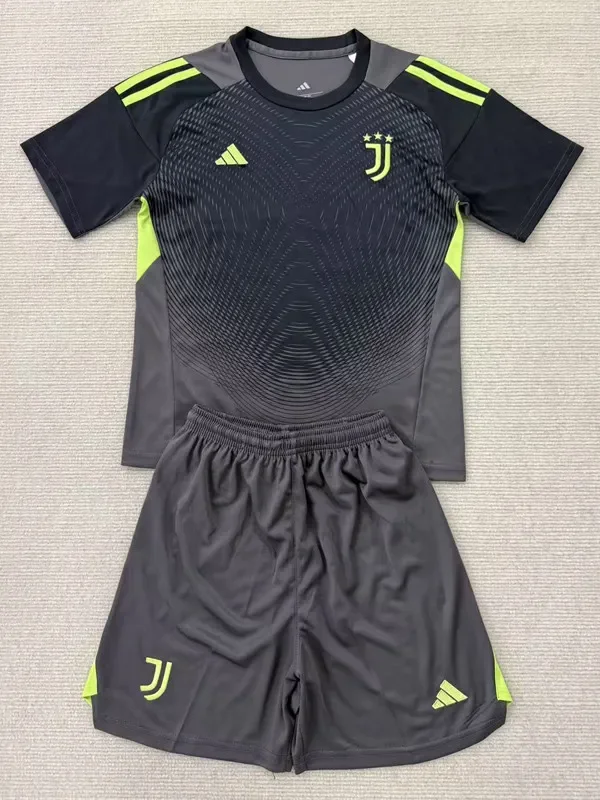 25-26 Juventus Black GoalKeeper Kids Soccer Jersey