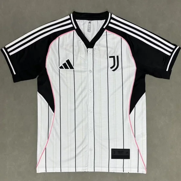 25-26 Juventus  White Casual Edition Baseball Jersey