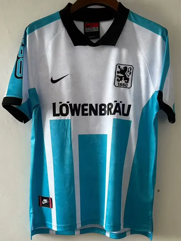 1996 Munchen 1860 White blue Retro Soccer Jersey
