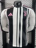 25-26 Juventus Home Long Sleeve Player Version Soccer Jersey (长袖球员)