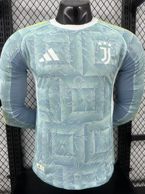 25-26 Juventus  Away Long Sleeve Player Version Soccer Jersey (长袖球员)