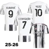 25-26 Juventus Home Kids Soccer Jersey