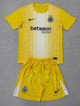 2025-26 Inter Milan Yellow GoalKeeper Kids Soccer Jersey
