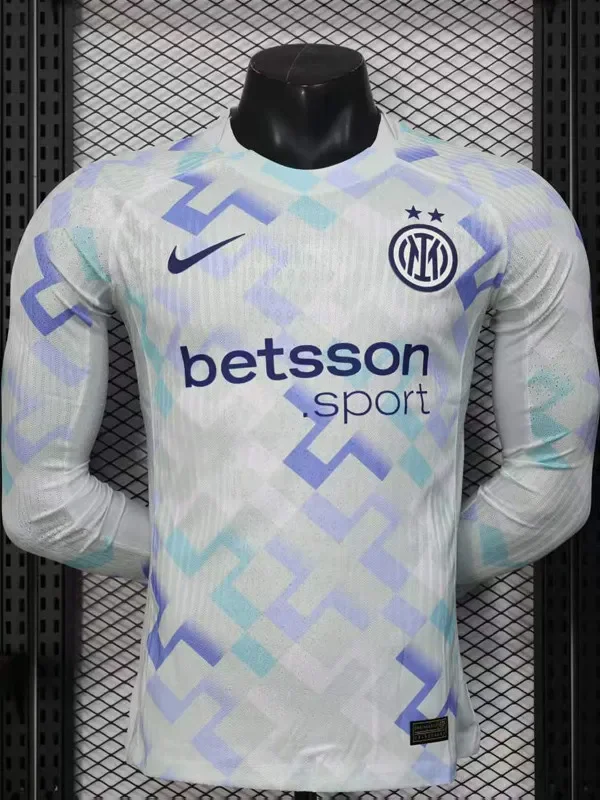 2025-26 Inter Milan Away Long Sleeve Player Version Soccer Jersey (长袖球员)