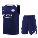 2025-26 Inter Milan Royal blue Tank top and shorts suit