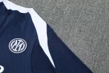 2025-26 Inter Milan Royal blue Half Pull Tracksuit (半拉链)