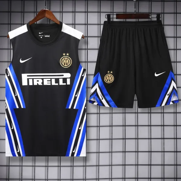 2025-26 Inter Milan Black Tank top and shorts suit