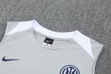 2025-26 Inter Milan Light gray Tank top and shorts suit