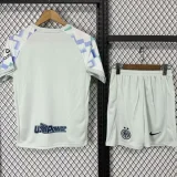 2025-26 Inter Milan  Away Kids Soccer Jersey (左袖/背下广告)