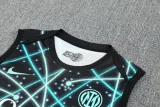2025-26 Inter Milan Black blue Tank top and shorts suit