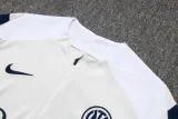 2025-26 Inter Milan White Half Pull Tracksuit #B2541(半拉链)