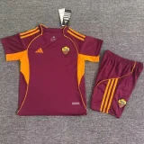 2025-26 Roma Home Kids Soccer Jersey