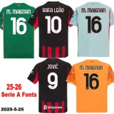 2025-26 AC Milan  Home Long Sleeve Soccer Jersey (长袖)