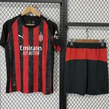 25-26 AC Milan Home Kids Soccer Jersey