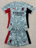 25-26  AC Milan Blue Goalkeeper Kids Soccer Jersey
