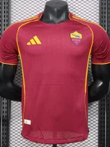 2025-26 Roma Home Player Version Soccer Jersey