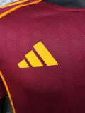 2025-26 Roma Home Player Version Soccer Jersey