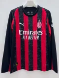 2025-26 AC Milan  Home Long Sleeve Soccer Jersey (长袖)