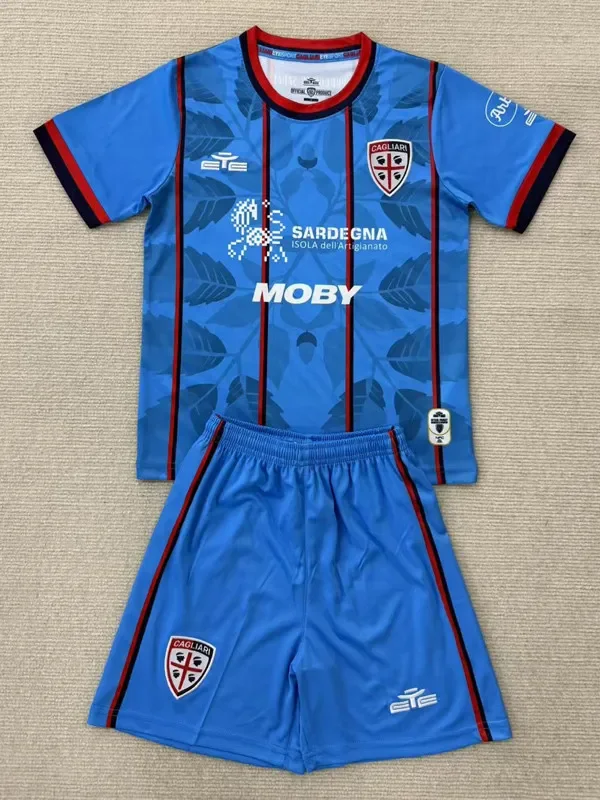 2025-26 Cagliari Third Kids Soccer Jersey