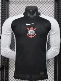 2025-26 Corinthians Away Long Sleeve Player Version Soccer Jersey (长袖球员)