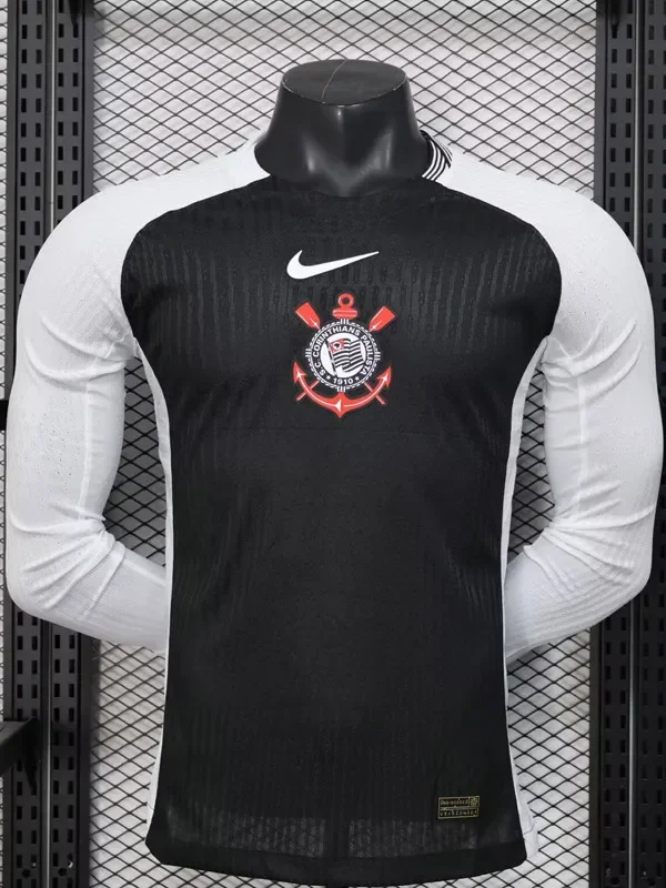 2025-26 Corinthians Away Long Sleeve Player Version Soccer Jersey (长袖球员)