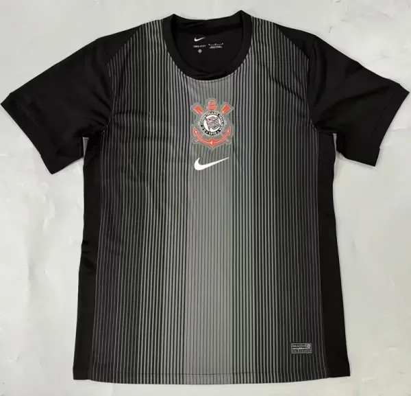 2025-26 Corinthians Black Goalkeeper Soccer Jersey