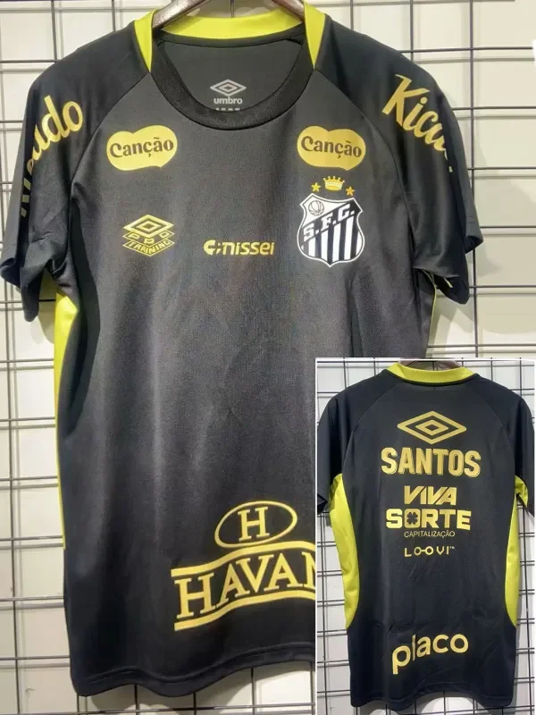 2025-26 Santos FC Black Training shirts (全广告)