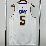 2022-23 Lakers AYTON #5 White Top Quality Hot Pressing NBA Jersey(圆领)