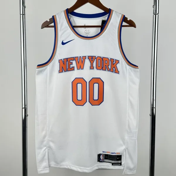 2022-23 KNICKS CLARKSON #00 White Top Quality Hot Pressing NBA Jersey