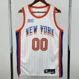 2024-25 KNICKS CLARKSON #00 White City Edition Top Quality Hot Pressing NBA Jersey