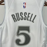 2024-25 Dallas Mavericks RUSSELL #5 White City Edition Top Quality Hot Pressing NBA Jersey