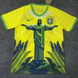 2025-26 Brazil Yellow Special Edition Training shirts (绿袖口)