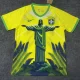 2025-26 Brazil Yellow Special Edition Training shirts (绿袖口)
