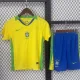 2025-26 Brazil Home Kids Soccer Jersey