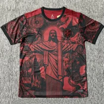 2025-26 Brazil Red Black Special Edition Fans Soccer Jersey (黑标)