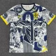 2025-26 Brazil Cyan Special Edition Training shirts (黄袖边)