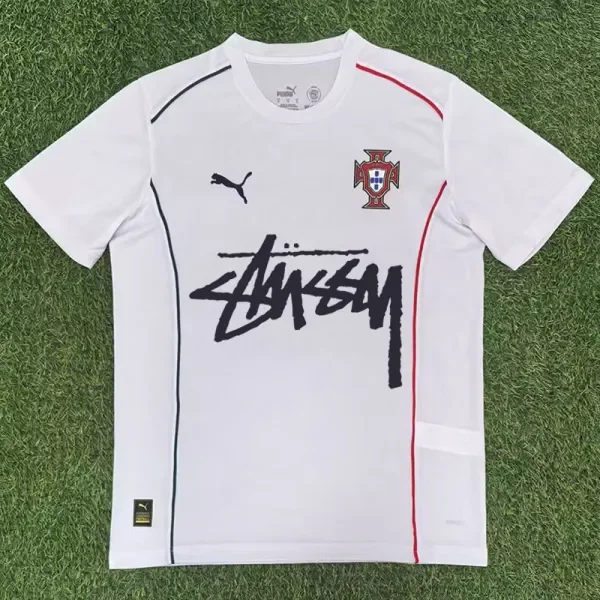 2025-26 Portugal White T-Shirt Print Personalized AD