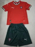 2025-26 Portugal Home Kids Soccer Jersey