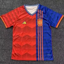 2025 Spain Red Blue Special Edition Fans Soccer Jersey