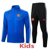 2025-26 Man Utd Fancy blue Kids Jacket Tracksuit #E25103(童装)