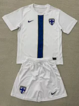 2025-26 Finland Home Kids Soccer Jersey